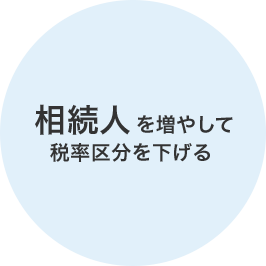 相続人を増やして税率区分を下げる